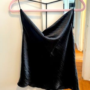 Express Cowl Neck Silk Spaghetti Strap Tank